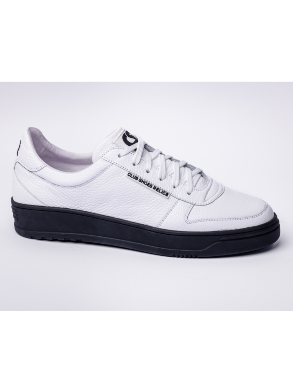 Leather Sneaker (White-Black) - Picture 4 of 8